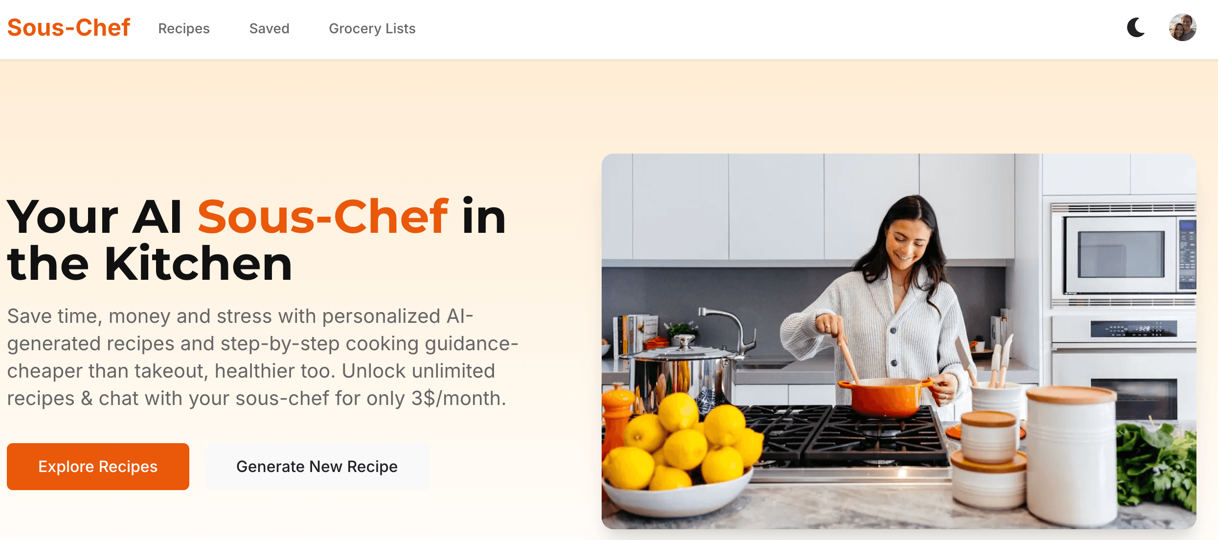 Sous-Chef AI cooking assistant